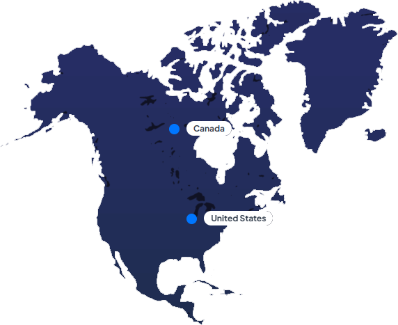Mapa de ubicación de servidores